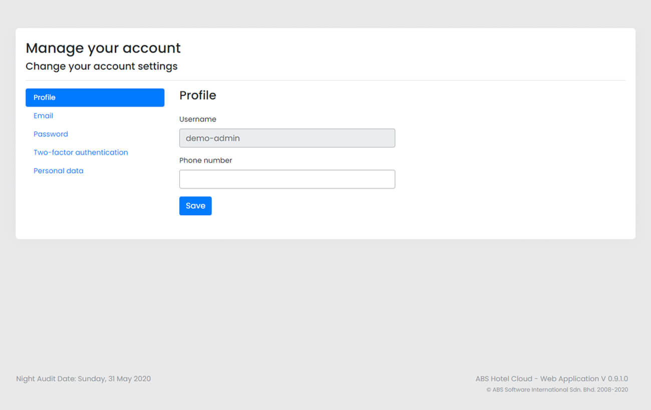 user security maintenance